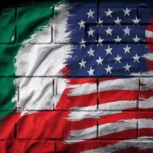 Fusione tra bandiera italiana e americana. Parliamo di linguaggio nel rock all'interno del blog