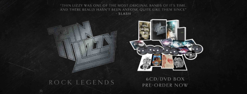 Grafica dell'opera "Rock Legends" dei Thin Lizzy. Ne parliamo all'interno del blog